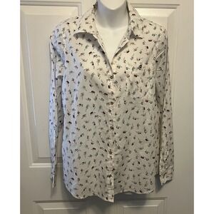 NWT C Wonder by Christian Siriano Sz‎ Small Button Up Shirt White Women's